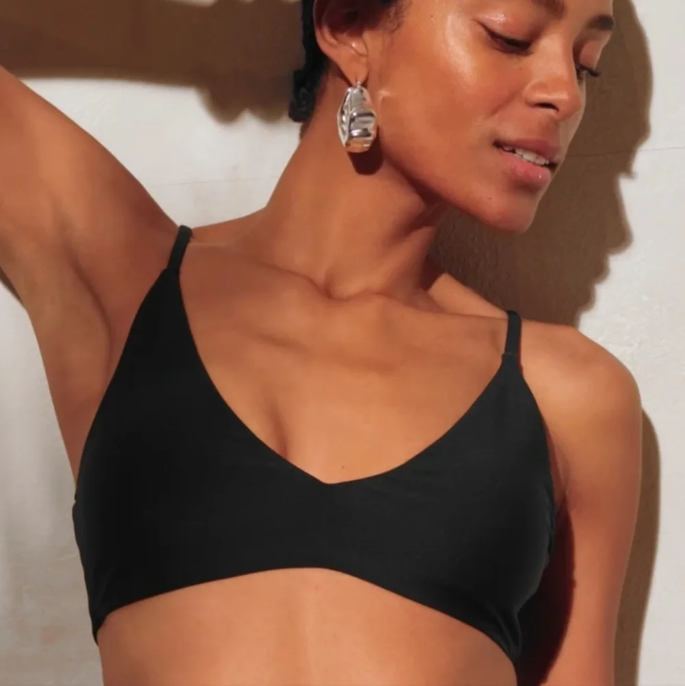 J. Crew Classic Sculpt Lana Bikini Top - black